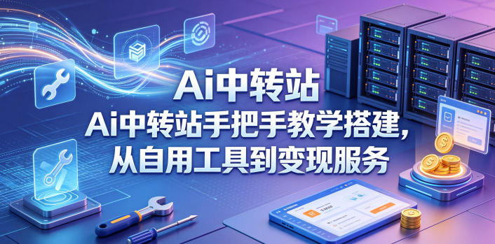 Ai中转站手把手教学搭建，从自用工具到变现服务-云网创