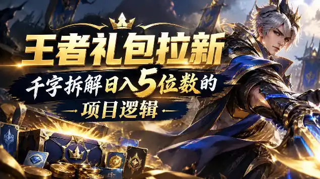 王者游戏礼包拉新_千字拆解日入5位数的项目逻辑-云网创