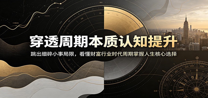穿透周期本质认知提升:跳出细碎小事局限,看懂财富行业时代周期掌握人生核心选择-云网创