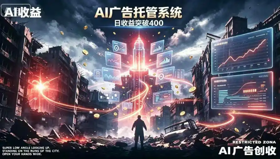 AI智能广告,全自动化运行,单日可达400+,小白新手0基础上手【揭秘】-云网创