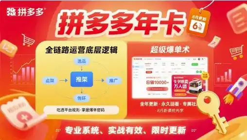 拼多多年卡,拼多多全链路运营底层逻辑,超级爆单术【更新26年8月】-云网创