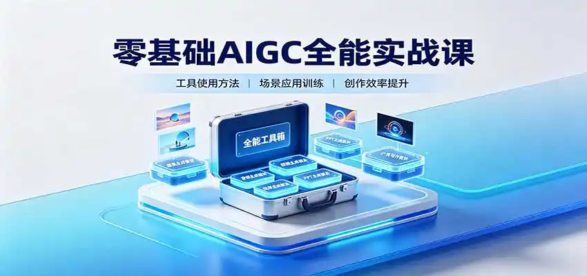 零基础AIGC全能实战课:覆盖绘画、影音、PPT、小说多场景AI创作-云网创