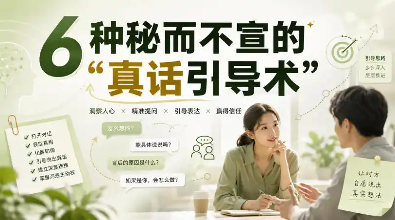 付费文章：6种秘而不宣的“真话引导术”-云网创