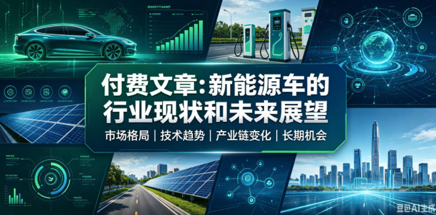 付费文章：新能原车的行业现状和未来展望-云网创