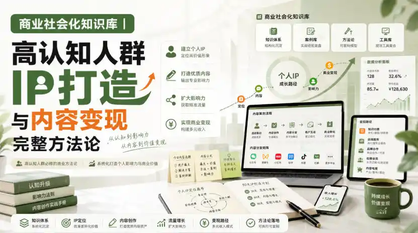 商业社会化知识库｜高认知人群IP打造与内容变现完整方法论【文档】-云网创