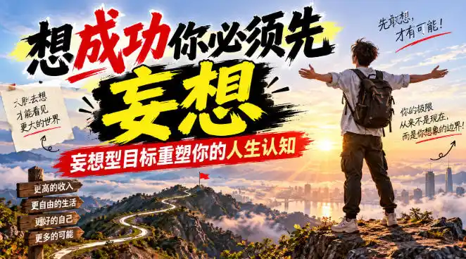 付费文章:想成功你必须先妄想,妄想型目标重塑你的人生认知-云网创