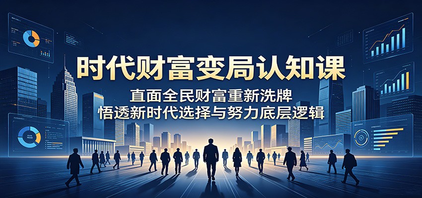 时代财富变局认知课：直面全民财富重新洗牌，悟透新时代选择与努力底层逻辑-云网创