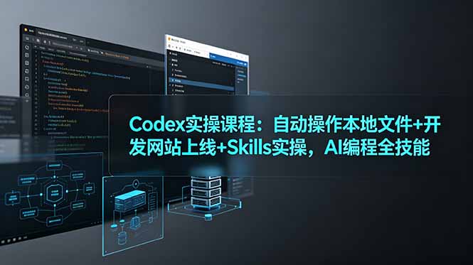 Codex实操课程：自动操作本地文件+开发网站上线+Skills实操，AI编程全技能-云网创