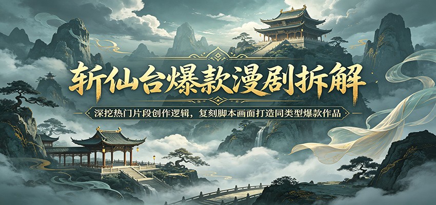 斩仙台爆款漫剧拆解：深挖热门片段创作逻辑，复刻脚本画面打造同类型爆款作品-云网创