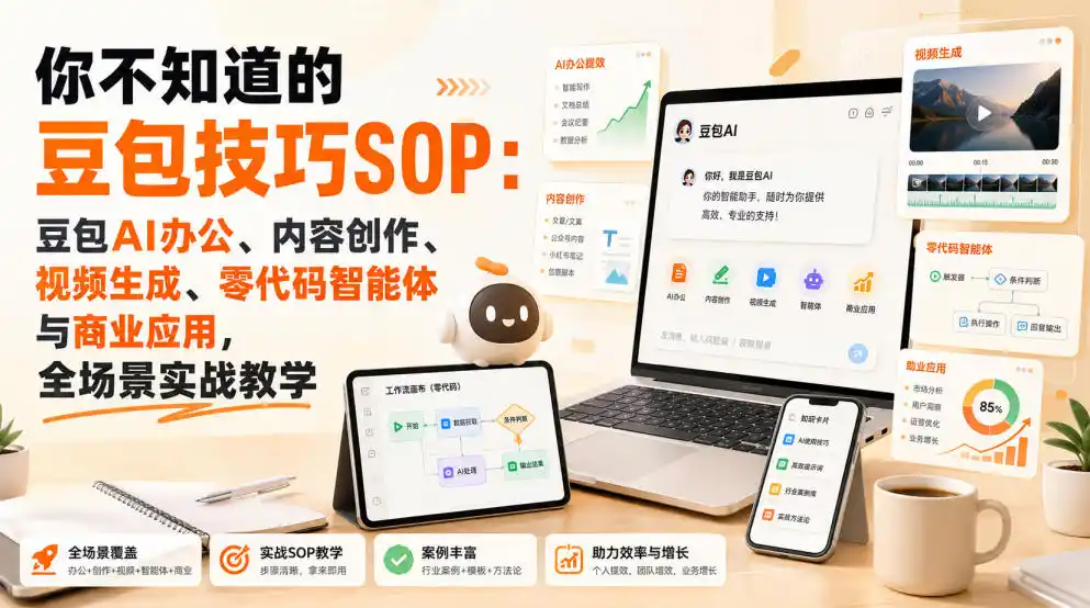 你不知道的豆包技巧SOP：豆包AI办公、内容创作、视频生成、零代码智能体与商业应用，全场景实战教学-云网创