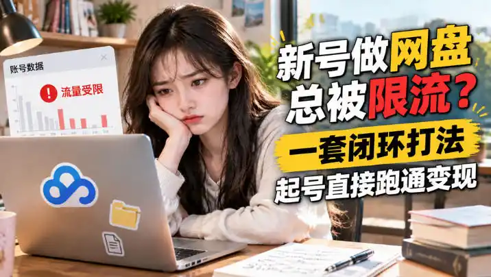 网盘拉新SOP:小白新号过限流-云网创