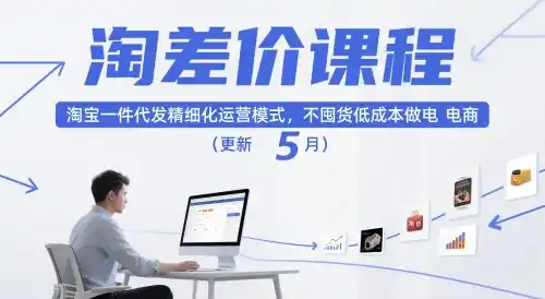 淘差价课程,淘宝一件代发精细化运营模式,不囤货低成本做电商(更新26年8月)-云网创