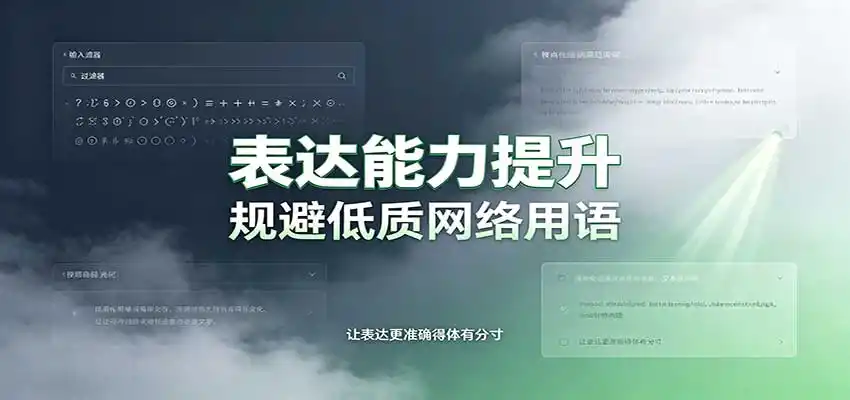 表达能力提升:语言塑造思想逻辑,规避低质网络用语,强化心智感知-云网创
