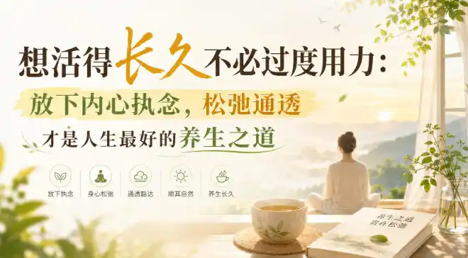 付费文章:想活得长久不必过度用力:放下内心执念,松弛通透才是人生最好的养生之道-云网创