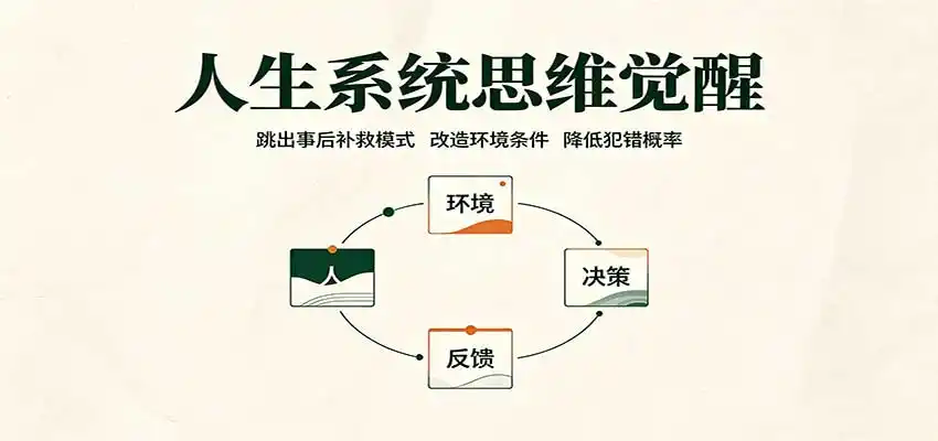 人生系统思维觉醒：跳出事后补救模式，改造环境条件，降低犯错概率-云网创