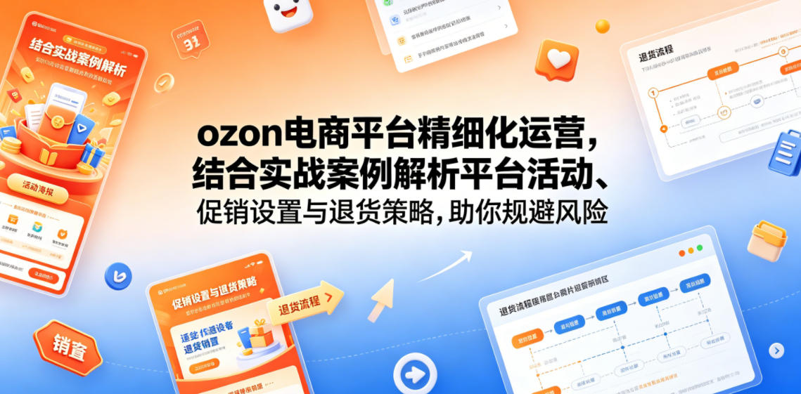 ozon电商平台精细化运营，结合实战案例解析平台活动、促销设置与退货策略，助你规避风险、提升销量-云网创