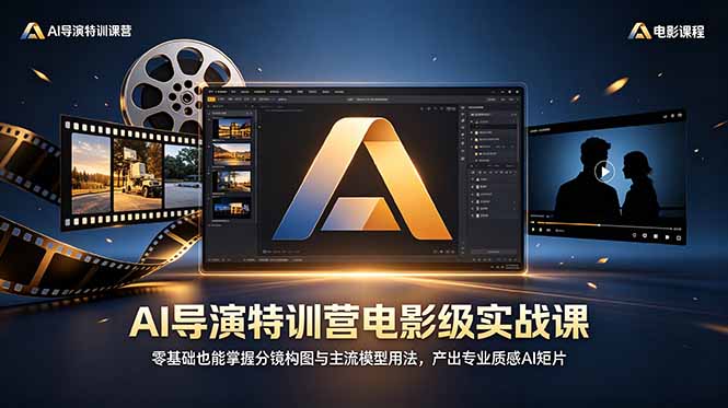 AI导演特训营电影级实战课，零基础也能掌握分镜构图与主流模型用法，产出专业质感AI短片-云网创