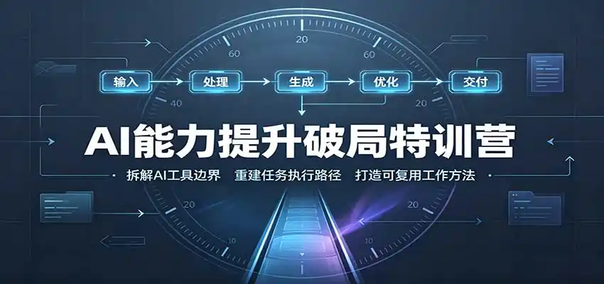 AI能力提升破局特训营:掌握AI交互逻辑,内容创作,搭建工作流-云网创