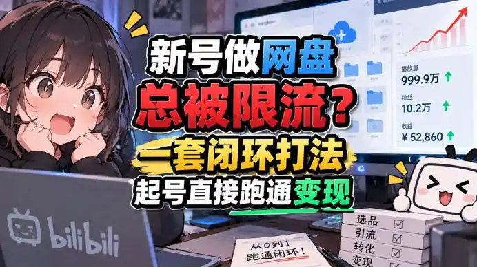 网盘拉新SOP:小白前期宝典,每一步都有明确动作,几千测试出来的打法,全程不限流-云网创