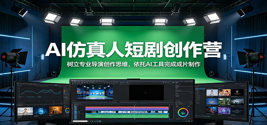 AI仿真人短剧创作营：树立专业导演创作思维，依托AI工具完成成片制作-云网创