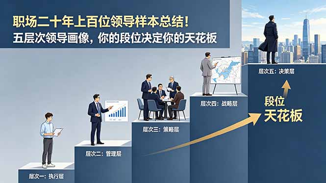 付费文章：职场二十年上百位领导样本总结！五层次领导画像，你的段位决定你的天花板-云网创