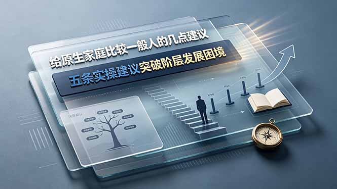 付费文章:给原生家庭比较一般人的几点建议,五条实操建议突破阶层发展困境-云网创