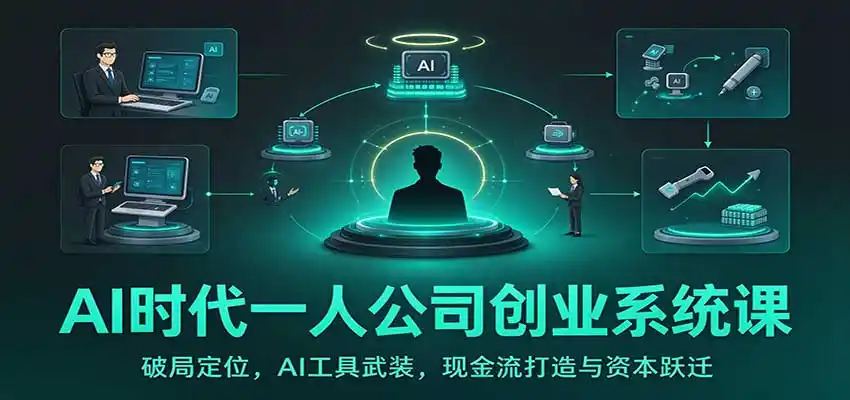 AI时代一人公司创业系统课：破局定位，AI工具武装，现金流打造与资本跃迁-云网创
