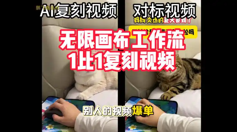 宠物带货视频复刻，无限画布工作流1比1，不用拍摄、不用布景、不用真人出镜，几分钟就能做出一条专业带货视频-云网创