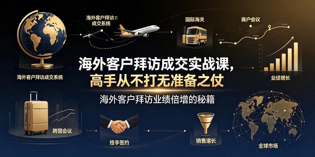 海外客户拜访成交实战课，高手从不打无准备之仗，海外客户拜访业绩倍增的秘籍-云网创