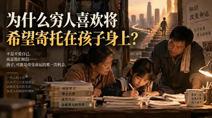 某社群精品文章：为什么穷人喜欢将希望寄托在孩子身上？-云网创