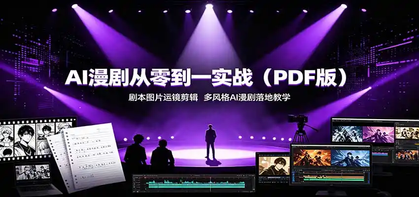 AI漫剧从零到一实战(PDF版):剧本图片运镜剪辑,多风格AI漫剧落地教学-云网创