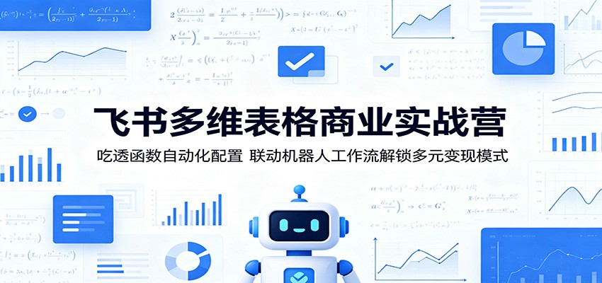 飞书多维表格商业实战营：吃透函数自动化配置，联动机器人工作流解锁多元变现模式-云网创