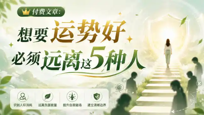付费文章：想要运势好，必须远离这5种人-云网创