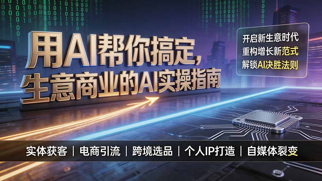用AI帮你搞定，生意商业的AI实操指南，开启新生意时代，重构增长新范式，解锁AI时代决胜法则-云网创