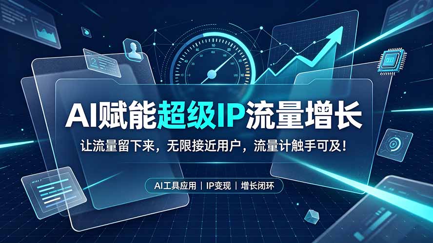 AI赋能超级IP流量增长：让流量留下来，无限接近用户，流量计触手可及！-云网创