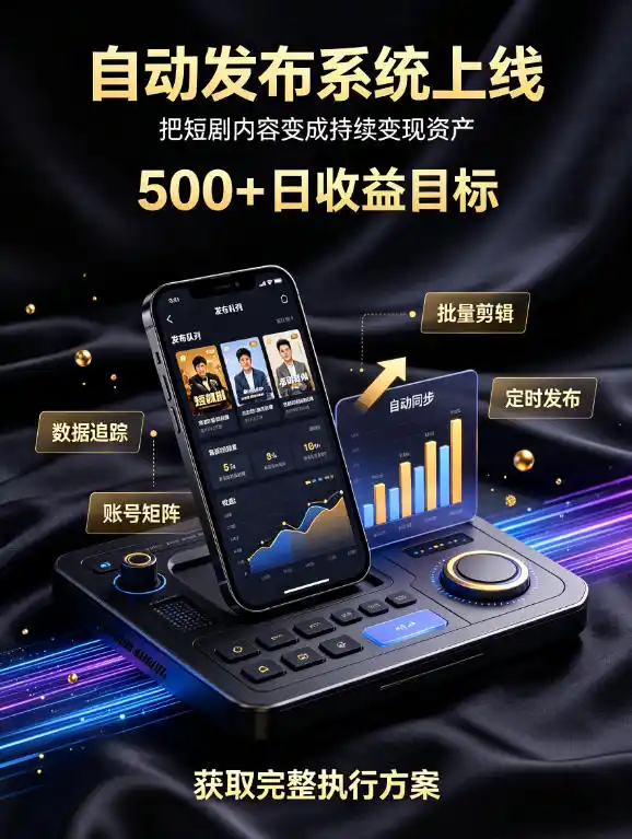 还在找靠谱线上副业？快手短剧项目，全程自动发布内容，不用熬夜做视频，轻松日入500+【揭秘】-云网创