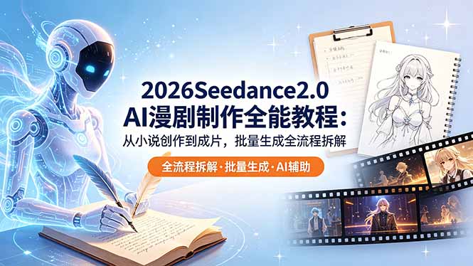 2026Seedance2.0 AI制作全能教程：从小说创作到成片，批量生成全流程拆解-云网创