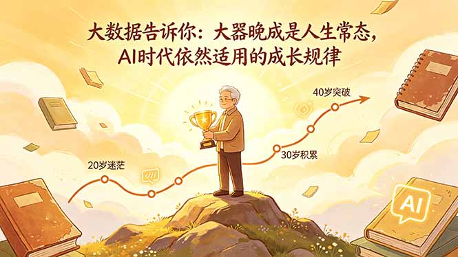 付费文章：大数据告诉你：大器晚成是人生常态，AI 时代依然适用的成长规律-云网创
