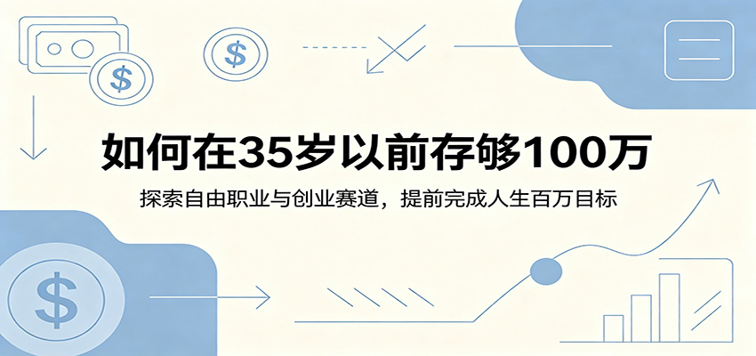 如何在35岁以前存够100万：探索自由职业与创业赛道，提前完成人生百万目标-云网创