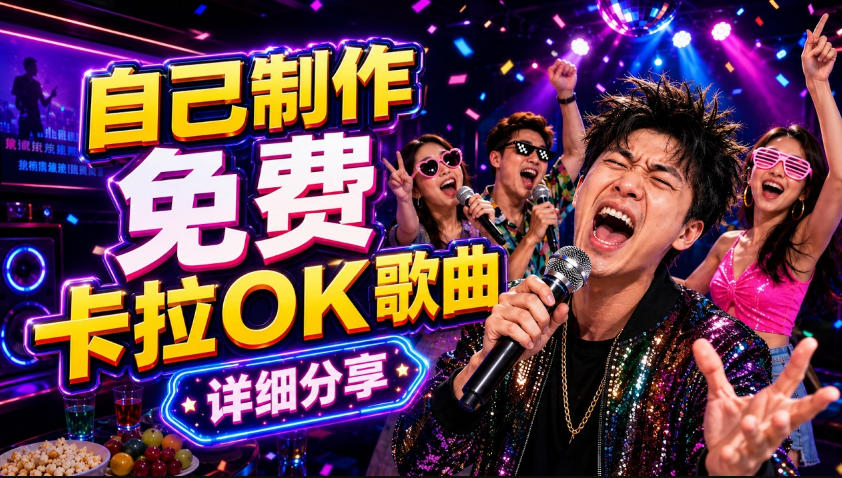 零基础AI制作免费卡拉OK视频教程，从歌曲生成、音轨分离到字幕制作、视频导出，手把手教学-云网创