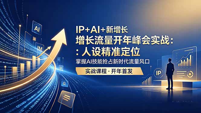 IP+AI+新增长 流量开年 峰会实战：人设精准定位 掌握AI技能抢占新时代流量风口-云网创