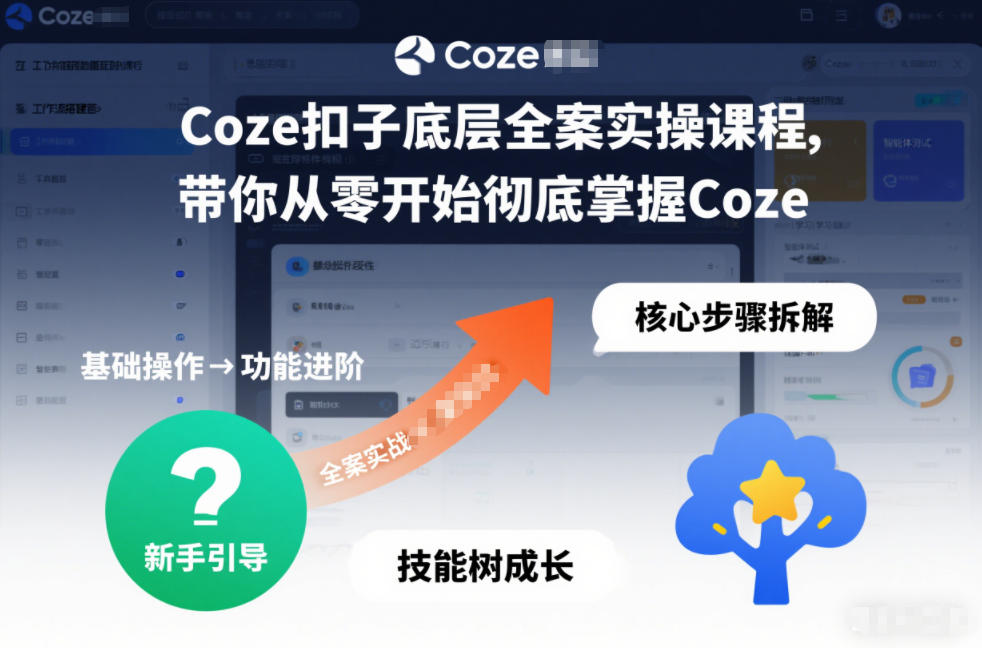 Coze扣子底层全案实操课程，带你从零开始彻底掌握Coze(更新7月)-云网创