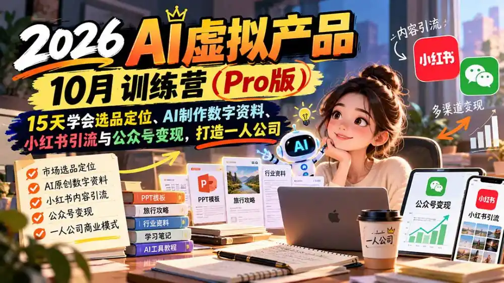 AI虚拟产品10月训练营(Pro版-云网创