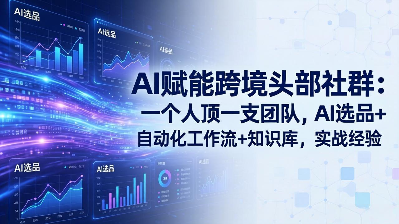 AI赋能跨境头部社群-更新6月：一个人顶一支团队，AI选品+自动化工作流+知识库，实战经验-云网创