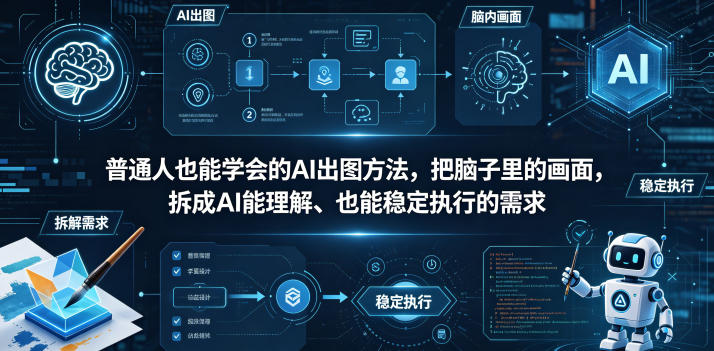 普通⼈也能学会的AI出图⽅法，把脑子里的画面，拆成AI能理解、也能稳定执行的需求【文档】-云网创
