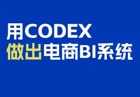 电商108将·用Codex做出电商BI系统-云网创