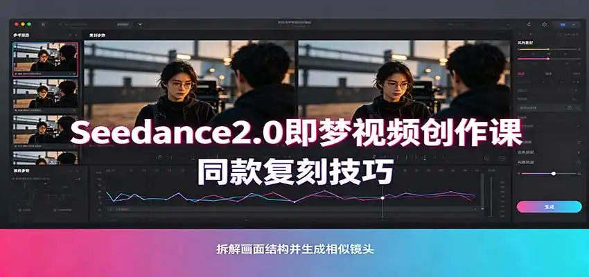 Seedance2.0即梦视频创作课：剧本式视频制作，同款复刻技巧，多行业案例落地教学-云网创
