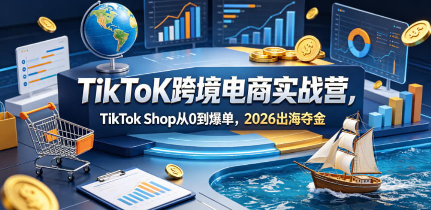 TikToK跨境电商实战营，TikTok Shop从0到爆单，2026出海夺金-云网创