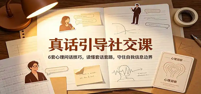 真话引导社交课:6套心理问话技巧,读懂套话套路,守住自我信息边界-云网创