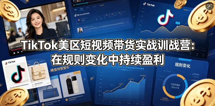 TikTok美区短视频带货实战训战营：在规则变化中持续盈利-云网创